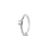 SORTIJA ORO BLANCO Y DIAMANTE TALLA BRILLANTE 0.20ct. TALLA 14