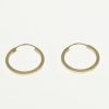PENDIENTES AROS DE ORO AMARILLO CUADRADOS. Diámetro 18mm
