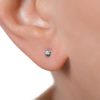 Pendientes de Oro Blanco y Diamantes 0,06cts - Imagen 3