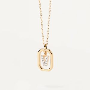 COLLAR LETRA MINI PEQUEÑO LETRA V