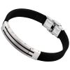 PULSERA LOTUS STYLE DE ACERO Y CAUCHO LS1521