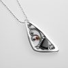 COLGANTE PLATA AZABACHE CORAL PEQUEÑO