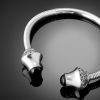 PULSERA TORQUES DE PLATA CON AZABACHE Y FILIGRANA - Imagen 2