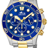 RELOJ LOTUS CABALLERO CHRONO BICOLOR ESFERA AZUL
