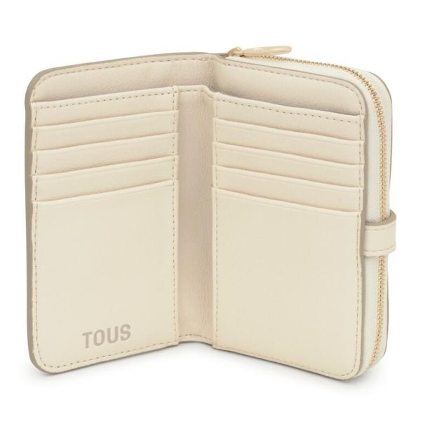 Billetera Mediana Tous Buckles Silhouette Beige - Imagen 4