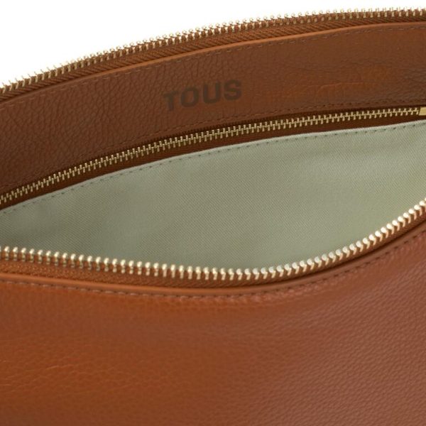 Bolso Bandolera Pequeña de piel Tous Buckles color Camel - Imagen 3