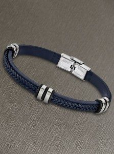PULSERA ACERO Y CUERO LOTUS STYLE CABALLERO LS1829
