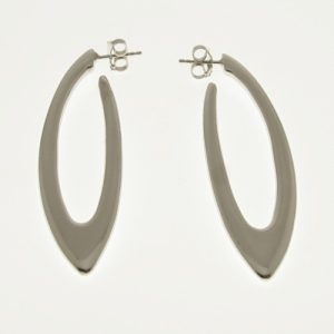 PENDIENTES AROS XL DE PLATA. CIERRE DE PRESIÓN. TAMAÑO 66X17mm