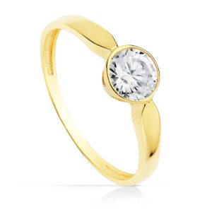 Anillo Solitario de Oro