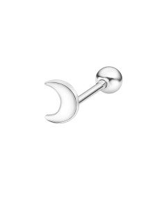Lotus Silver EarCuff Pendiente Señora Luna Plateada