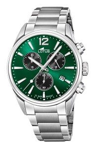 Reloj Lotus Crono de Caballero Acero Esfera Verde 18690/4