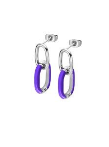 PENDIENTES DE ACERO LOTUS