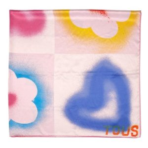 Pañuelo cuadrado rosa palo