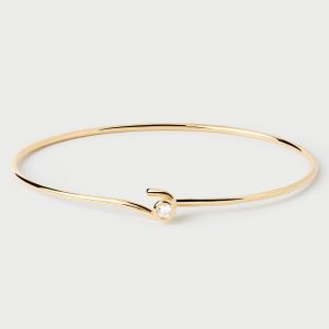 Aro Pulsera de Plata Chapada