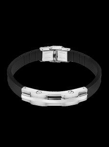 Pulsera de Acero y Goma Lotus