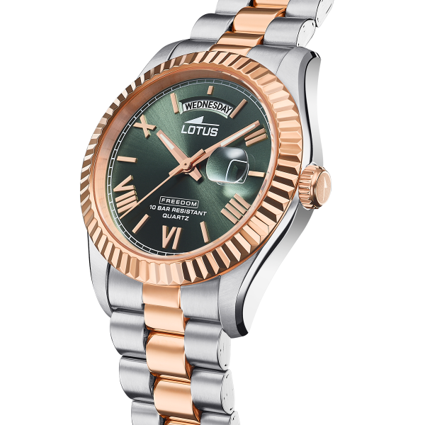 RELOJ LOTUS CABALLERO ACERO BICOLOR - Imagen 2