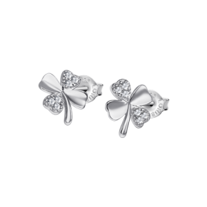 Pendientes Plata y Circonitas trébol