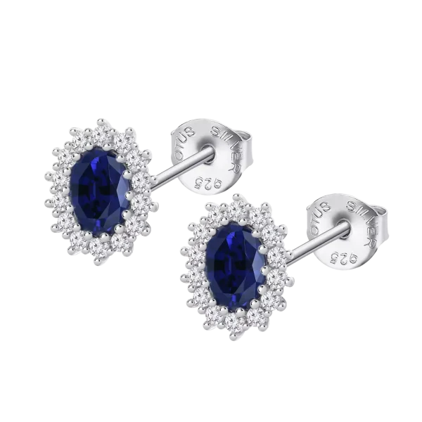 Pendientes de Plata con piedra azul
