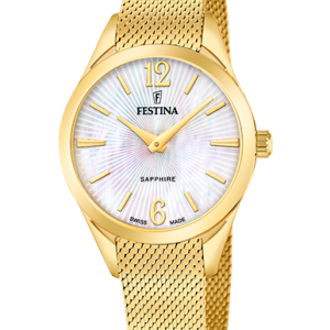 Reloj Festina Swiss Made de Mujer bañado en oro
