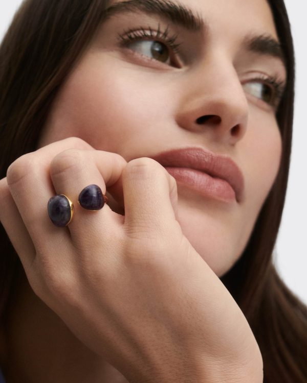 Anillo Sortija de Plata bañada en oro - Imagen 4