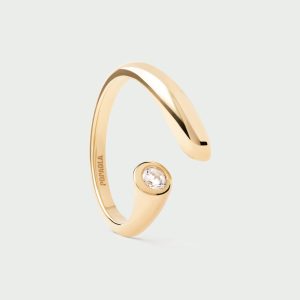 Anillo Sortija de Plata bañada en oro