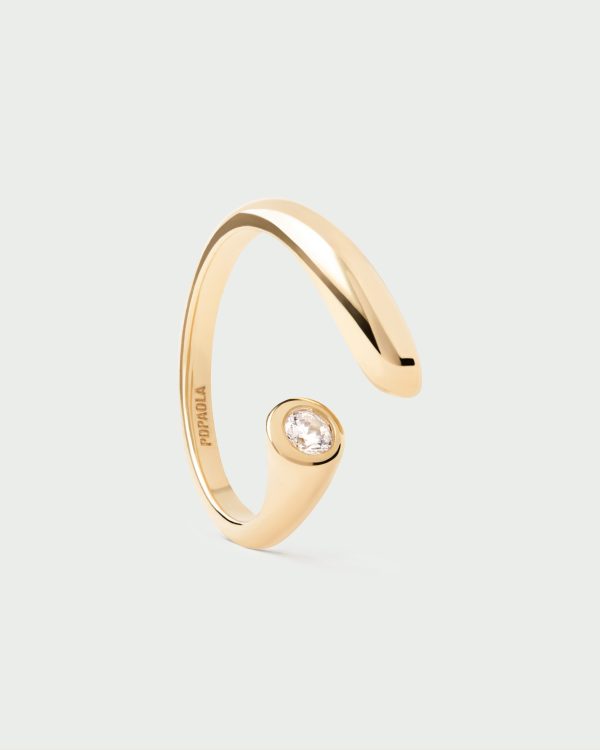 Anillo Sortija de Plata bañada en oro