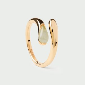 Anillo Sortija de Plata bañada en oro