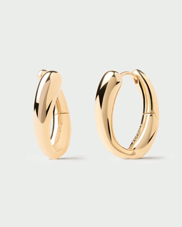 Pendientes Aros de Plata bañados en oro