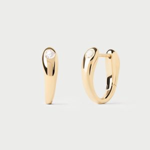 Pendientes de plata bañada en oro