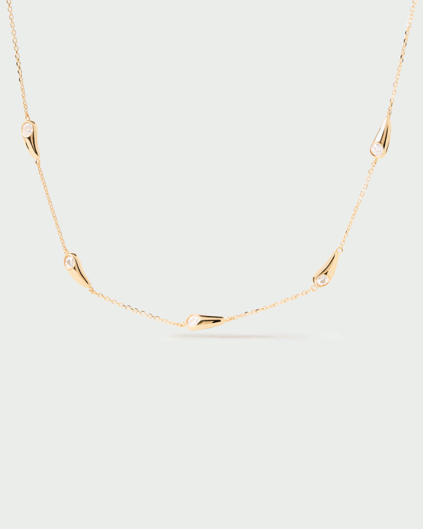 Collar Gargantilla de plata bañada en oro