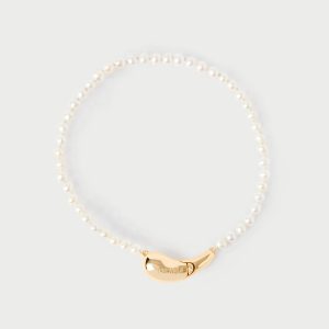 Pulsera de Perlas Cultivadas y plata bañada en oro