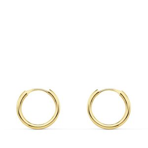 18K AROS ORO AMARILLO REDONDOS