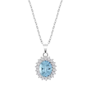 Colgante de Plata con piedra azul