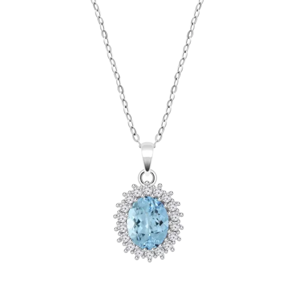 Colgante de Plata con piedra azul