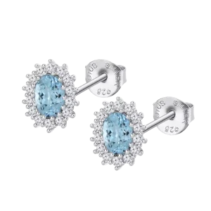 Pendientes de Plata con piedra azul
