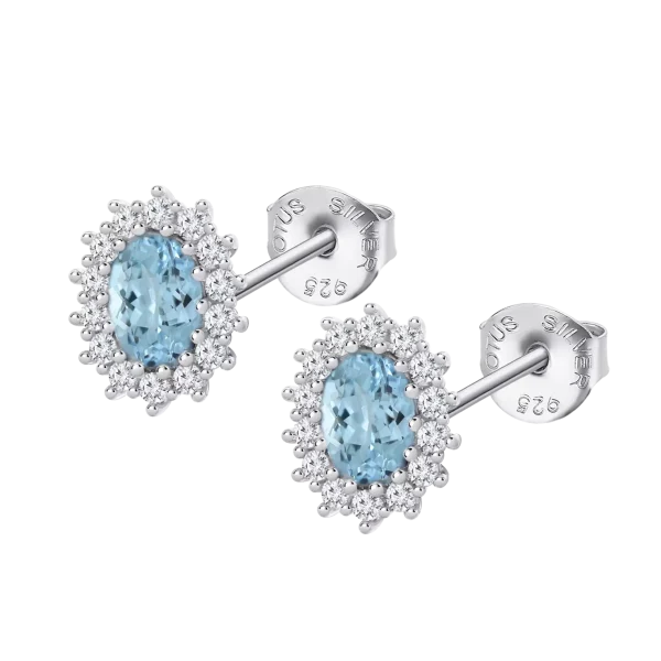 Pendientes de Plata con piedra azul