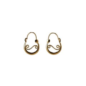 Pendientes Aros de Plata Bañada en oro