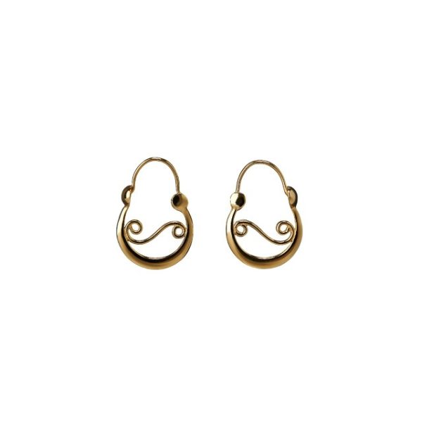 Pendientes Aros de Plata Bañada en oro
