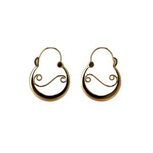 Pendientes Aros de Plata Bañada en oro