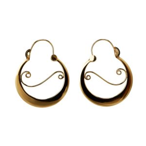Pendientes Aros de Plata Bañada en oro