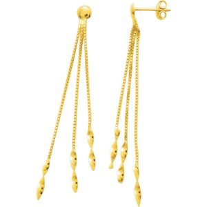 Par pendientes oro 750 largos