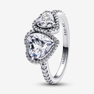 Anillo Corazones Halo Brillant