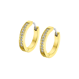 Pendientes de Aro Acero Dorado Lotus