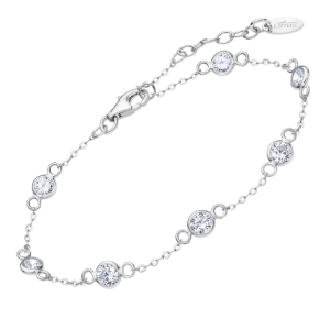 Pulsera de plata con circonitas