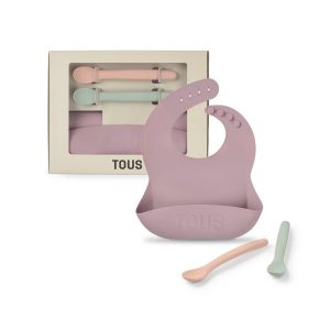 Set de babero y 2 cucharas