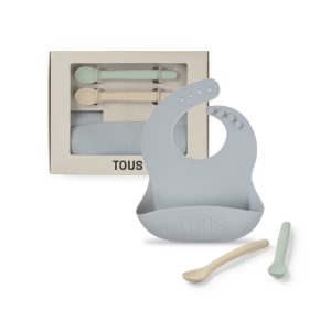 Set de babero y 2 cucharas