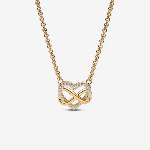 Collar Corazón Infinito Brillante