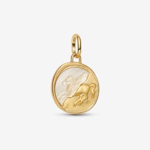 Charm Colgante Medalla Pegasus de Madreperla