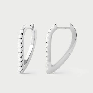 Aros geométricos de plata