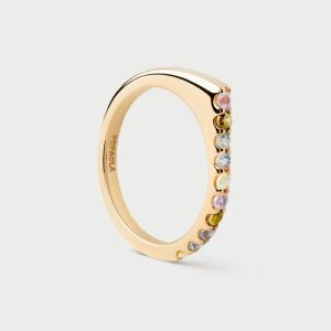 Anillo geométrico adornado con